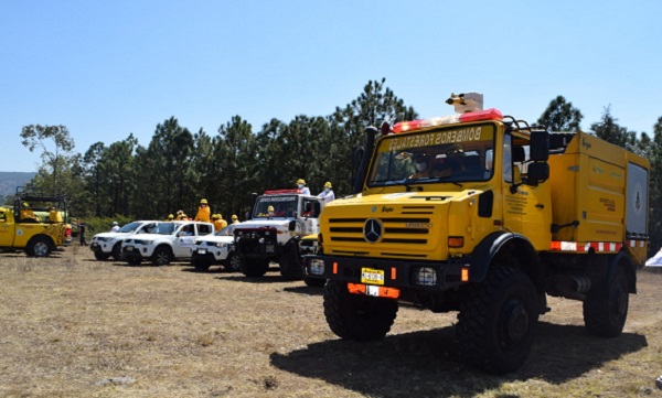 Se suman 13 municipios al combate de incendios en Michoacán: Bedolla
