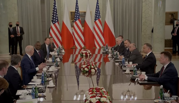 Biden y Duda reunidos en Polonia