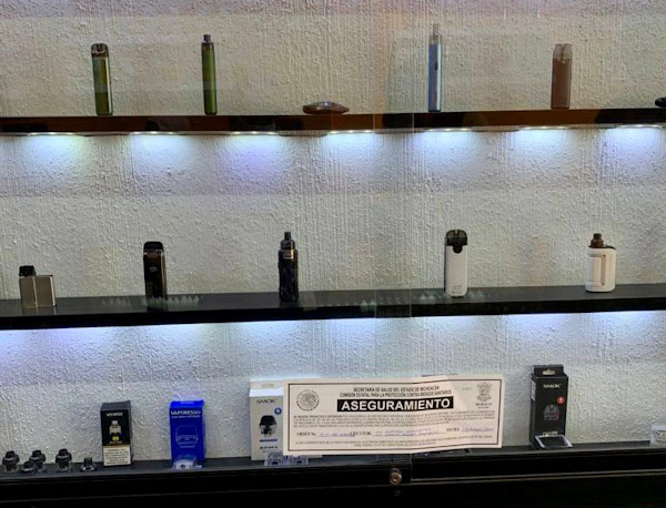 Aseguran vapeadores y aditivos en Michoacán