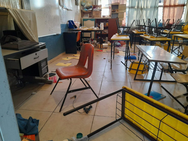 Vandalismo en escuela “Gabino Vázquez “