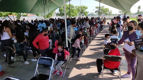 Aplican casi 4 mil dosis anticovid a niños