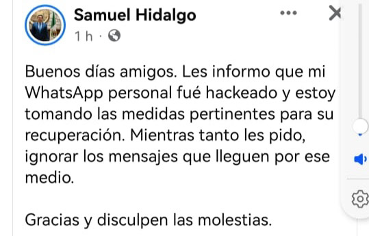 Alcalde de La Piedad, anuncia Hackeo de su WhatsApp
