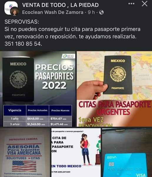 Advierten por fraudes para tramitar pasaporte