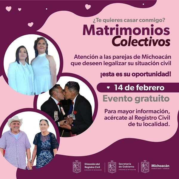Invitan a parejas a regular condición conyugal