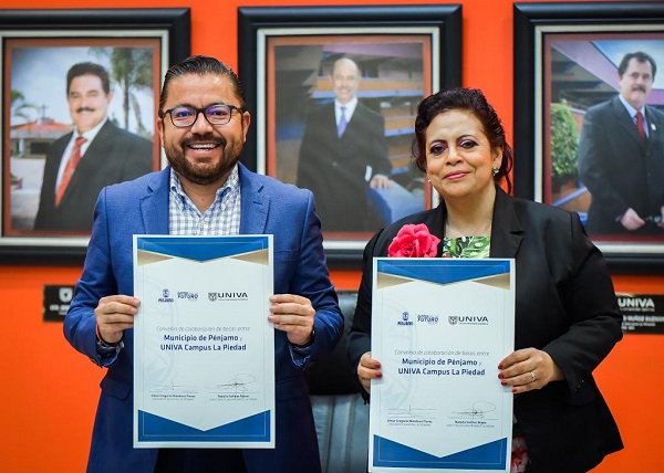 Municipio de Pénjamo y UNIVA La Piedad, firman convenio de colaboración.