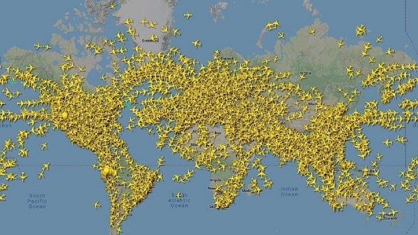Registran cifra record de aviones volando simultáneamente