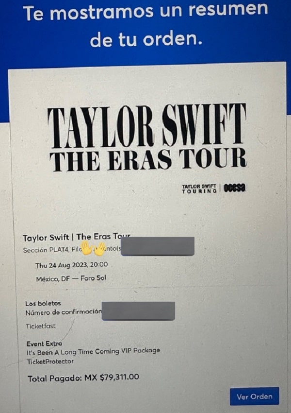 Pagan 80 mil pesos por boletos para ver a Taylor Swift en México