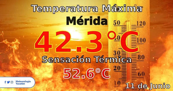 Mérida registra record en alta temperatura