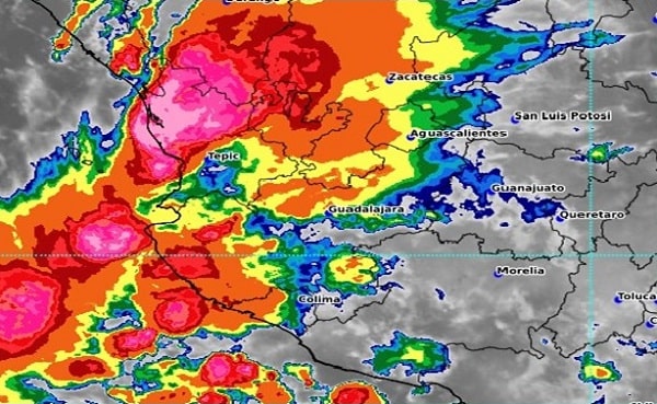 Frente frio 4 y ciclón traen lluvias este miércoles