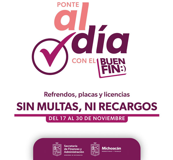 Condonan 100 % de multas y recargos en trámites vehiculares por Buen Fin