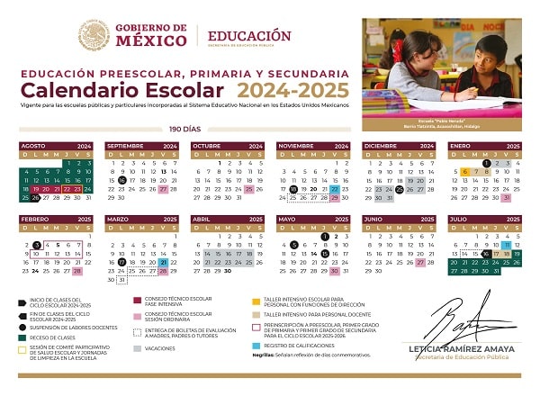 Vacaciones, inicio de clases y otras fechas relevantes del calendario escolar 2024-2025