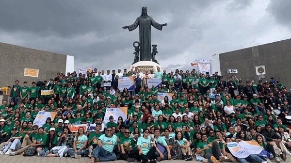 Banda de Guerra de UNIVA LA PIEDAD presente en 12° Caminata a Cristo Rey en Guanajuato