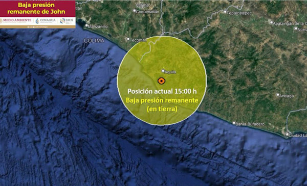 John ya es tormenta Tropical, piden mantener medidas de cuidado
