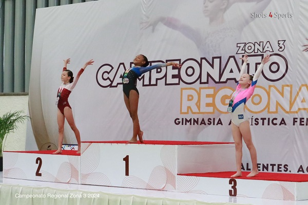 Niña piedadense participa en campeonato regional de Gimnasia artística en Aguascalientes.