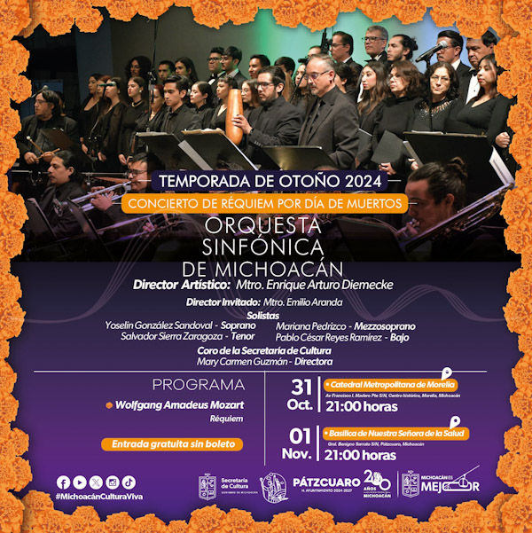 Dará Osidem concierto especial por Noche de Ánimas en Morelia y Pátzcuaro