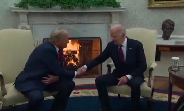 Se reúnen está mañana Bien y Trump en oficina oval