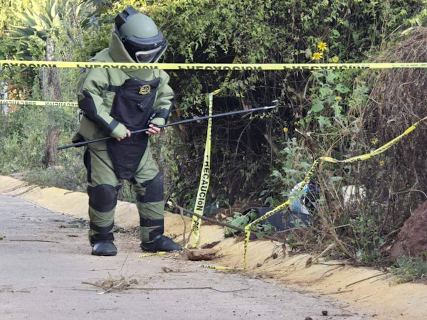 Desactivan explosivo hechizo en Tangamandapio