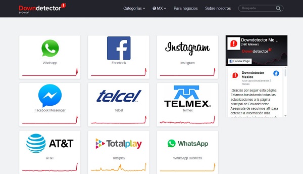 Redes sociales, bancos, servicios y más sufren caída esta mañana