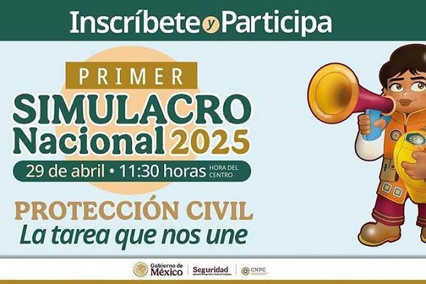 Recuerda que hoy habrá simulacro de sismo a las 11:30 am
