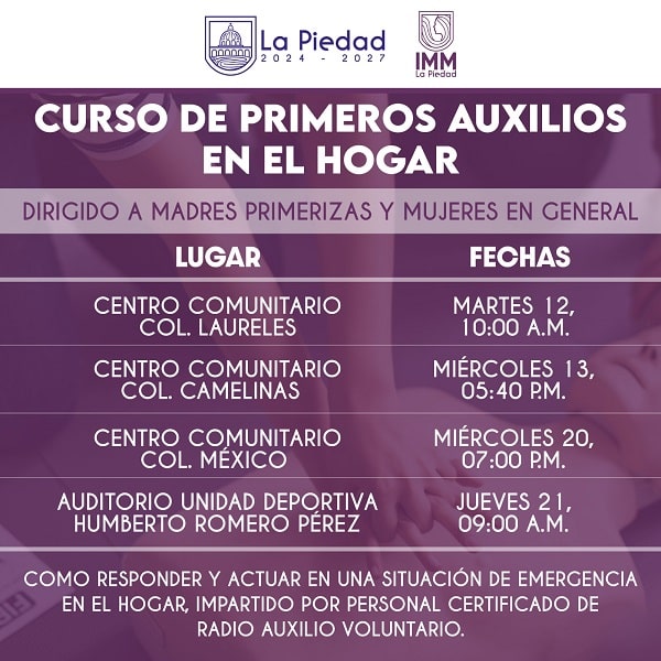 Ofrecen curso de primeros auxilios para mujeres