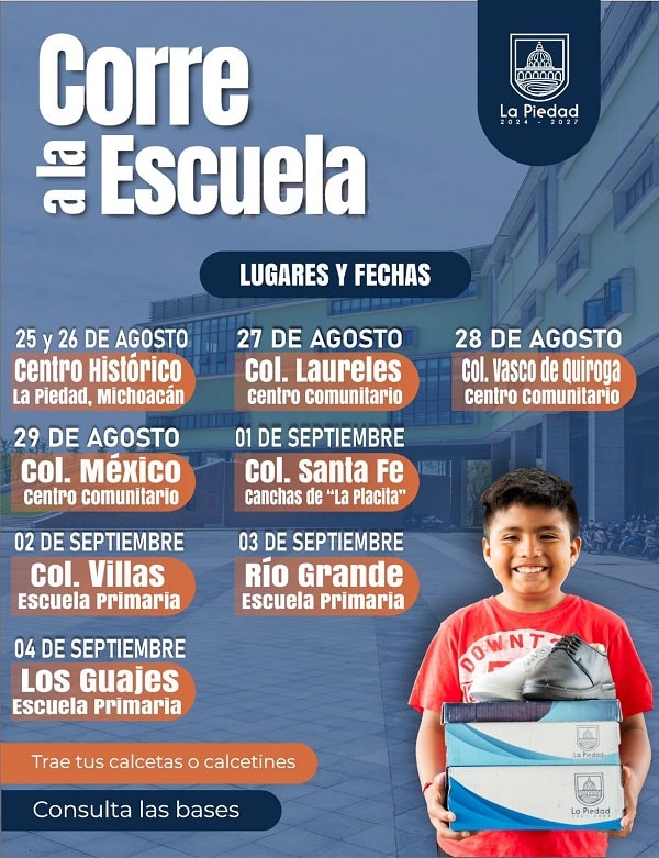 El próximo lunes inicia programa “Corre a la Escuela”
