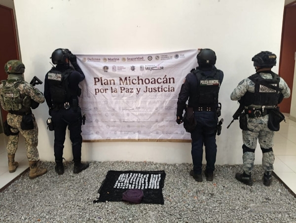 Asegurados 150 envoltorios de metanfetamina en Zamora, resultado del Plan Michoacán: