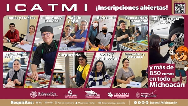 Más de 850 cursos están por iniciar en el Icatmi